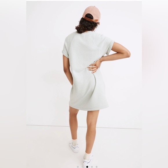 Madewell MWL Women’s S Airyterry Sweatshirt Tee Dress in Heathered Beige - EUC! - Picture 2 of 12